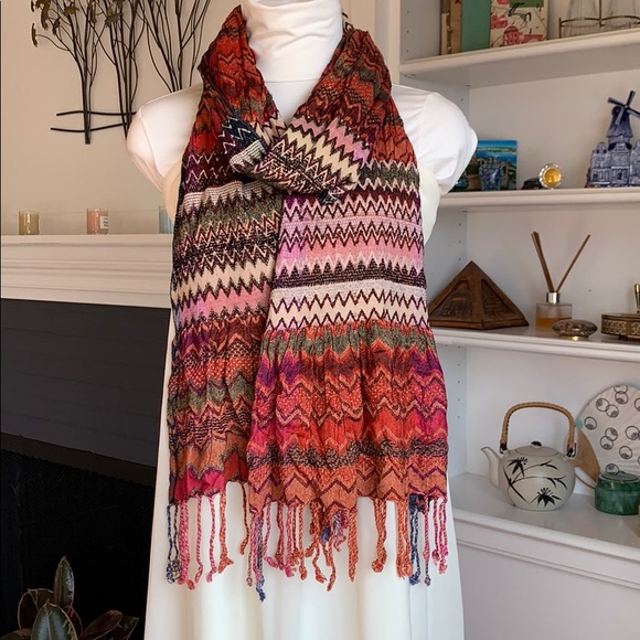 Multicolor Rayon Neck Scarf 🧣 - Picture 2 of 6